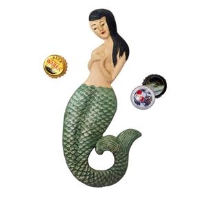 Toscano Mermaid of Seltzer Cove Cast Iron Bottle Opener Size 8"